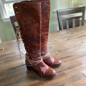 Freebies by Steven tall lace up boots